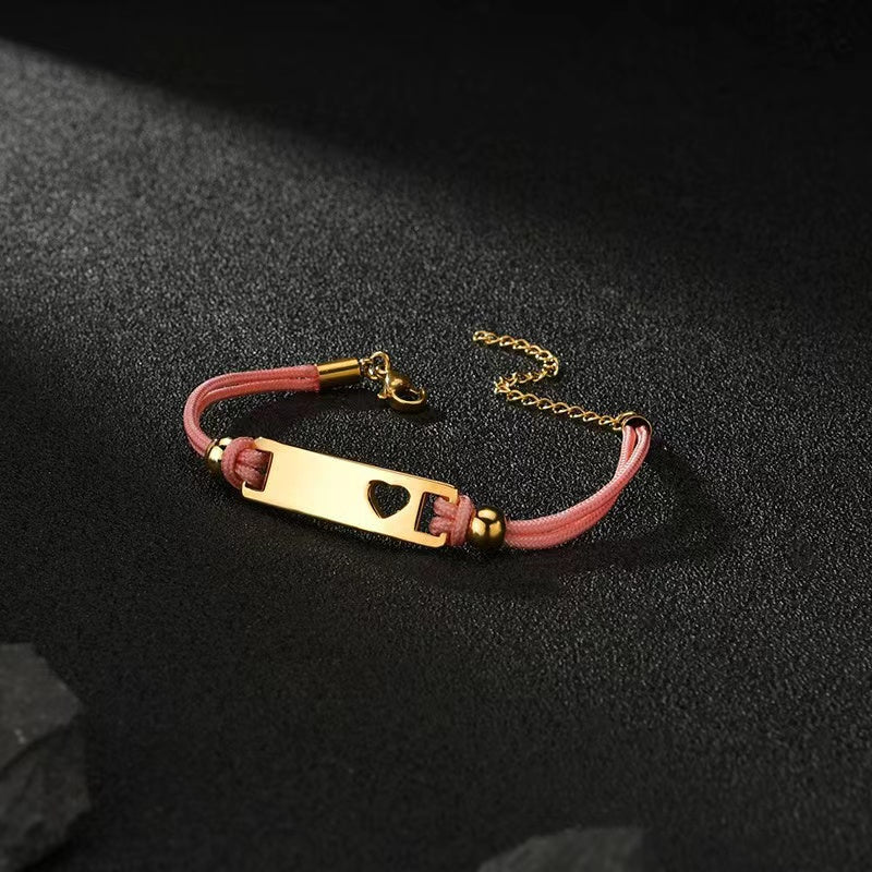 Bracelet personnalisé enfant Longueur réglable environ 8 ans à adulte 